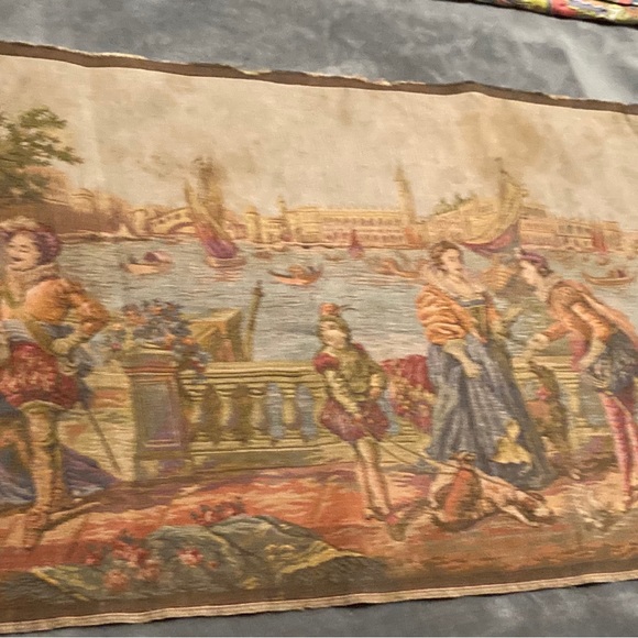 Belgium Tapestry Classic Scene Mid 20th Century Embroidery Cotton - Picture 7 of 9